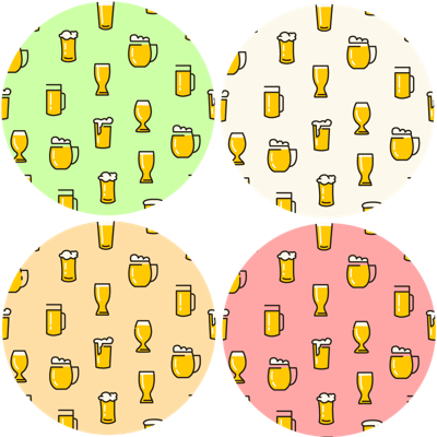 Onderzetters bier Bier patroon