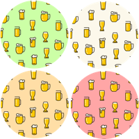 Onderzetters bier Bier patroon