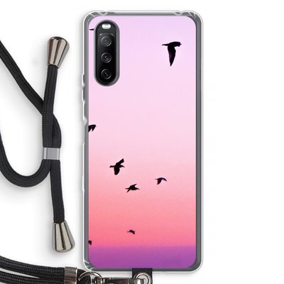 Fly away: Sony Sony Xperia 10 III Transparant Hoesje met koord