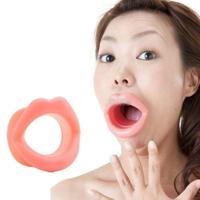 Siliconen gezicht zorg mond spier strakker anti-aging anti-rimpel schoonheid massage Face-Lift tool (roze)