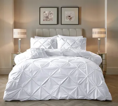 Sleeptime Velvet Pintuck Wit Sleeptime Velvet Pintuck Wit