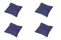 Pillow 60x60 blue piping Panama safier blue (4 stuks) Madison - Madison