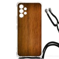 Samsung Galaxy A13 4G Stevig Telefoonhoesje Donker Hout