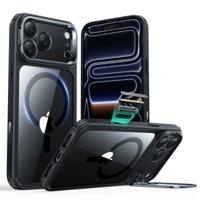 iPhone 17 Pro Classic Hybrid Magnetic Case (Camera Control, Stash Stand) - Clear Black