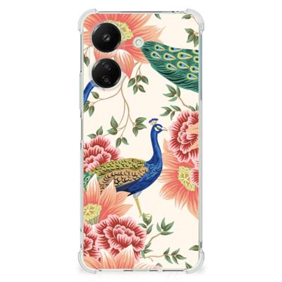 Case Anti-shock voor Xiaomi Redmi 13C 4G Pink Peacock Case Anti-shock voor Xiaomi Redmi 13C 4G Pink Peacock