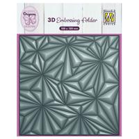 Nellie's Choice • 3d embossing folder achtergrond origami sterren 15x15cm