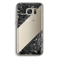 Zwart marmer: Samsung Galaxy S7 Transparant Hoesje