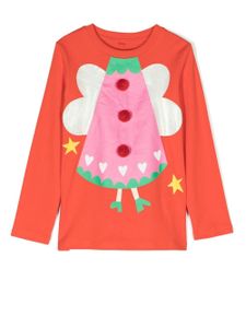 Stella McCartney Kids t-shirt imprimé à manches longues - Rouge