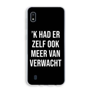 Meer verwacht - Zwart: Samsung Galaxy A10 Transparant Hoesje