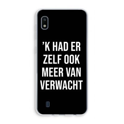 Meer verwacht - Zwart: Samsung Galaxy A10 Transparant Hoesje