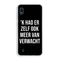 Meer verwacht - Zwart: Samsung Galaxy A10 Transparant Hoesje Meer verwacht - Zwart: Samsung Galaxy A10 Transparant Hoesje
