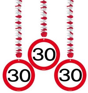 Hangdecoratie verkeersbord '30'