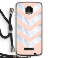 Marmeren pijlen: Motorola Moto Z Force Transparant Hoesje met koord