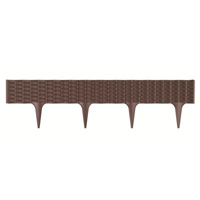 Graskant/tuin rand/kantopsluiting - bruin - totale lengte 3,9 meter - borderrand