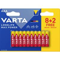 Varta Longlife Max Power AAA Blister 10 (8+2) AAA batterij (potlood) Alkaline 1.5 V 10 stuk(s)