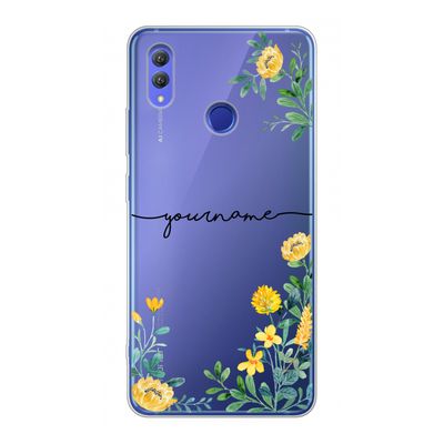 Gele bloemen: Honor Note 10 Transparant Hoesje