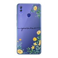 Gele bloemen: Honor Note 10 Transparant Hoesje