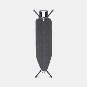 Brabantia Strijkplank B, 124x38 cm Denim Black met strijkijzerhouder - Black