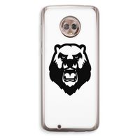 Angry Bear (white): Motorola Moto G6 Transparant Hoesje