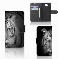 Microsoft Lumia 650 | Telefoonhoesje | Met pasjeshouder | Tijger