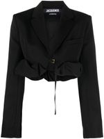 Jacquemus blazer La Veste Bahia à coupe crop - Noir