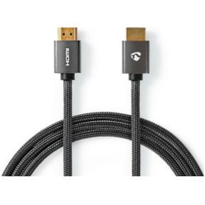 High Speed HDMI-kabel met Ethernet | HDMI-HDMI | Gun Metal Grey | 2m |