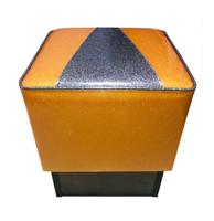 Retro Checkers Poef Vegas - Goud Zilver Glitter LAATSTE STUKS
