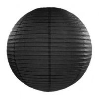 Halloween Zwarte lampionnen 35 cm 10x stuks - Feestlampionnen