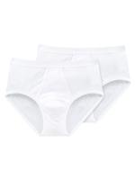 Schiesser - Original Feinripp Sport-slip 2-pack - wit, Maat:3XL