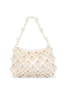 Vanina sac à main Anemone à ornements en cristal - Blanc
