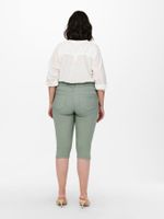 ONLY CARMAKOMA skinny fit capri jeans CARSARAH groen - thumbnail
