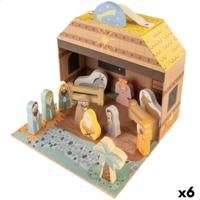Kerststal set Woomax 24,5 x 20,5 x 24,5 cm (15 Onderdelen) (6 Stuks)