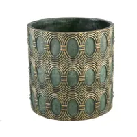 PTMD Bloempot Kamilla Green Cement Ø50cm