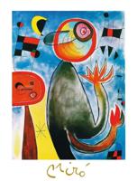 Kunstdruk Joan Miro - Les echelles en roue 60x80cm