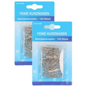 Kopspelden/steekspelden - 300x stuks - zilver - 30 mm - hobby naaispelden