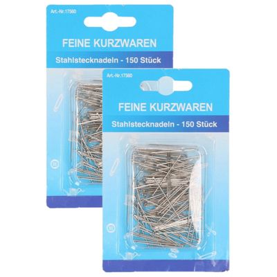 Kopspelden/steekspelden - 300x stuks - zilver - 30 mm - hobby naaispelden