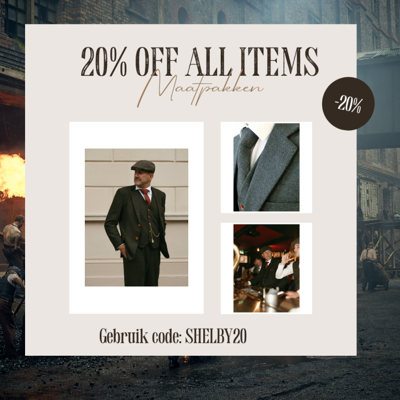 Maatpak Voor Heren | 3-delig Pak | Groen Visgraat | Thomas Shelby | Peaky Blinders | Peaky Blinders