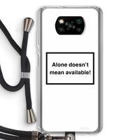 Alone: Xiaomi Poco X3 NFC Transparant Hoesje met koord