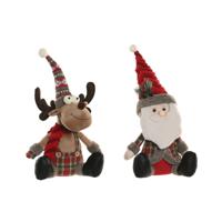Kerstversiering Home ESPRIT Rood Groen 23 X 16 X 51 CM (2 Stuks)