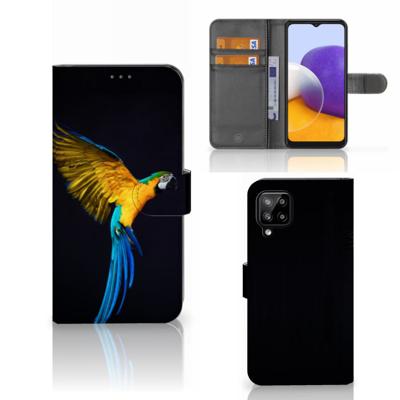 Samsung Galaxy A22 4G | M22 | Telefoonhoesje | Met pasjeshouder | Papegaai