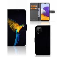 Samsung Galaxy A22 4G | M22 | Telefoonhoesje | Met pasjeshouder | Papegaai