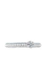 David Morris bracelet torque Pearl Rose en or blanc 18ct serti de diamants - Argent