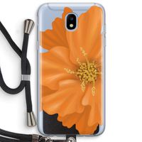 Orange Ellila flower: Samsung Galaxy J5 (2017) Transparant Hoesje met koord