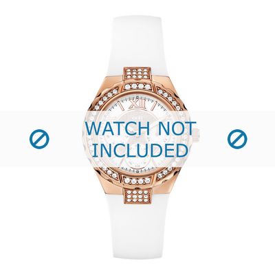 Guess horlogeband W0300L2 Silicoon Wit 21mm