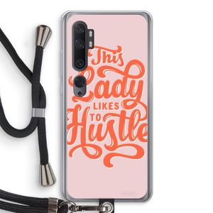 Hustle Lady: Xiaomi Mi Note 10 Transparant Hoesje met koord