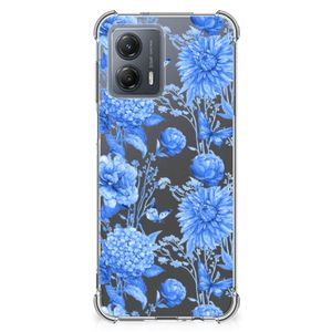 Case voor Motorola Moto G53 Flowers Blue