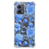 Case voor Motorola Moto G53 Flowers Blue - thumbnail