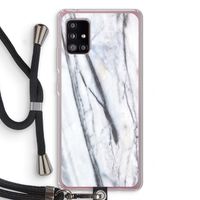 Gestreepte marmer: Samsung Galaxy A51 5G Transparant Hoesje met koord