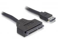 DeLOCK SATA cable, 0.5m SATA-kabel 0,5 m eSATAp Zwart - thumbnail