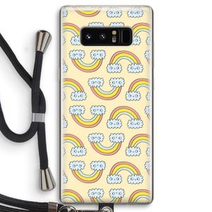 Regenboog: Samsung Galaxy Note 8 Transparant Hoesje met koord